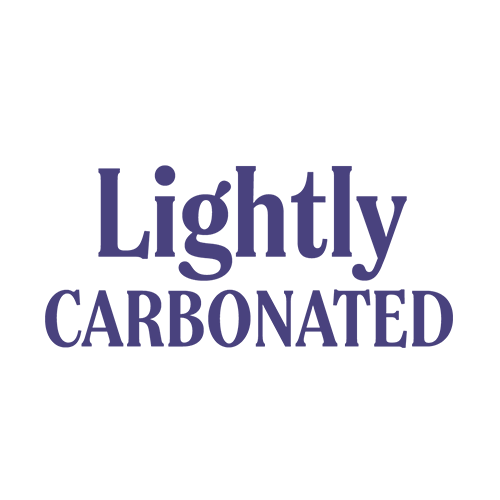 Purple text: Lightly Carbonated